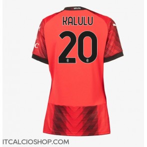 AC Milan Pierre Kalulu #20 Prima Maglia Femmina 2023-24 Manica Corta